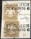 Piece 1868, Wappen, Zwei 6 Kr Ockerbraun, Ungezähnt Gestempelt Auf Briefstück, Mi. 20 - Autres & Non Classés