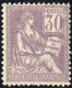 ** 1900/01, Mouchon, 30 Cent. Violetto, 2 Denti Corti In Basso (M. 95I - U. 115 / 315,-) - Andere & Zonder Classificatie