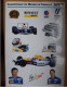 Planche Autocollant Renault F1, Année 1992, R Patrese, N Mansell, Voiture, Moteur, Logos - Automobile - F1