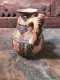 Delcampe - Ancienne Petite Gargoulette Biberon Berbère Décor Géomètrique Pigments Petite Kabylie Algérie / Ref K12 - African Art