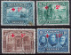 Timbres - Belgique - 1918 - COB 158* Et 160/63 Obl. - Cote 1454 - 1918 Croce Rossa