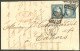 Lettre Tête-bêche. No 4c, Paire Sur Lettre De Paris 6 Août 50 Pour Cahors, Superbe. - RRR - 1849-1850 Ceres