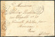 Lettre Timbres Coupés. No 28 Bande De Cinq Verticale Bdf Coupée Verticalement, Obl Gc 26 Sur Enveloppe D'Aillant Sur Tho - 1863-1870 Napoléon III. Laure