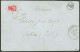 Lettre Timbres Coupés. Quart De No 32, Obl Gc 75 Sur Enveloppe De Amancey 15 Avril 71 Pour Salins, Superbe. - RRR - 1863-1870 Napoléon III. Laure