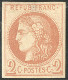 * Report I. No 40Ab, Brun-rouge Impression Fine, Aminci En Bordure Supérieure Mais Jolie Pièce. - TB. - R - 1870 Bordeaux Printing