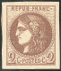 * No 40Bc, Chocolat Foncé, Deux Voisins, Superbe. - RR - 1870 Emission De Bordeaux