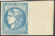 * No 46Ac, Bleu-gris, Bdf, Pli Le Long Du Filet Mais Jolie Pièce. - TB. - R - 1870 Bordeaux Printing