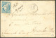 Lettre Pli Accordéon. No 46B, Sur Enveloppe De Portrieux Mars 71 Pour Rambouillet, Superbe. - R - 1870 Bordeaux Printing