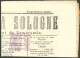 Lettre Timbre Coupé. No 1 + 1 Coupé Verticalement, Impression Typo Sur Journal "L'Echo De La Sologne" Du 24 Déc 1869, Pi - Zeitungsmarken (Streifbänder)