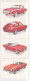 TRADE CARDS, CHOCOLATE, JACQUES, CARS OF 1962, 4X - Jacques