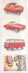 TRADE CARDS, CHOCOLATE, JACQUES, CARS OF 1962, 4X - Jacques