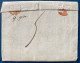 Lettre Marque De PORT PAYE En Rouge " P48P / STe MERE L'EGLISE " 1 DEC 1814 (INDICE 19) Pour COUTANCES Rare - ....-1700: Vorläufer