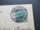 DR 1891 Reichspost GA Krone / Adler Sauberer Stempel Karlsruhe (Baden) 2 Nach Baden Baden Mit K1 Ank. Stempel - Cartoline