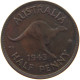 AUSTRALIA 1/2 PENNY 1943 GEORGE VI. (1936-1952) #MA 066492 - ½ Penny