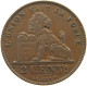 BELGIUM 2 CENTIMES 1909 LEOPOLD II. 1865-1909 #MA 067321 - 2 Centimes