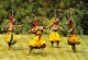 BHUTAN Antlered Stag Dancers  Tradional Buddhist Dance 1970s Lindblad Travel Picture Postcard BHOUTAN - Bután