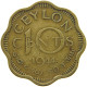 CEYLON 10 CENTS 1944  #MA 025864 - Sri Lanka