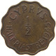 CYPRUS 1/2 PIASTRE 1945 GEORGE VI. (1936-1952) #MA 021832 - Cyprus