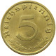 DRITTES REICH 5 REICHSPFENNIG 1939 J  #MA 098998 - 5 Reichspfennig