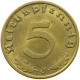 DRITTES REICH 5 REICHSPFENNIG 1939 J  #MA 098993 - 5 Reichspfennig