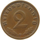 DRITTES REICH 2 PFENNIG 1938 G  #MA 100022 - 2 Reichspfennig