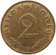 DRITTES REICH 2 PFENNIG 1938 D ZWEIMAL 1938 #MA 011979 - 2 Reichspfennig