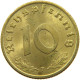 DRITTES REICH 10 PFENNIG 1939 F  #MA 098952 - 10 Reichspfennig