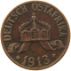DEUTSCH OSTAFRIKA HELLER 1913 A  #MA 099943 - Afrique Orientale Allemande