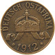 DEUTSCH OSTAFRIKA HELLER 1912 J  #MA 100000 - Duits-Oost-Afrika