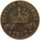 DEUTSCH OSTAFRIKA HELLER 1912 J  #MA 099972 - German East Africa