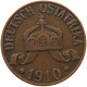 DEUTSCH OSTAFRIKA HELLER 1910 J  #MA 099930 - Africa Orientale Tedesca