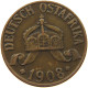 DEUTSCH OSTAFRIKA HELLER 1908 J  #MA 099995 - Duits-Oost-Afrika