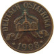 DEUTSCH OSTAFRIKA HELLER 1908 J  #MA 099986 - Africa Orientale Tedesca