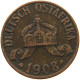 DEUTSCH OSTAFRIKA HELLER 1908 J  #MA 099957 - Africa Orientale Tedesca