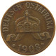 DEUTSCH OSTAFRIKA HELLER 1908 J  #MA 098574 - German East Africa