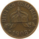 DEUTSCH OSTAFRIKA HELLER 1908 J  #MA 098560 - África Oriental Alemana