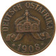 DEUTSCH OSTAFRIKA HELLER 1908 J  #MA 098528 - German East Africa