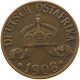 DEUTSCH OSTAFRIKA HELLER 1908 J  #MA 098507 - Deutsch-Ostafrika