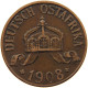 DEUTSCH OSTAFRIKA HELLER 1908 J  #MA 098477 - German East Africa