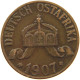 DEUTSCH OSTAFRIKA HELLER 1907 J  #MA 098550 - German East Africa