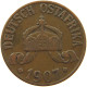 DEUTSCH OSTAFRIKA HELLER 1907 J  #MA 098523 - German East Africa