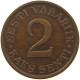 ESTONIA 2 SENTI 1934  #MA 063022 - Estland