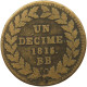 FRANCE DECIME 1815 BB LOUIS XVIII. (1814, 1815-1824) #MA 102022 - Other & Unclassified