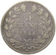 FRANCE 5 FRANCS 1844 W LOUIS PHILIPPE I. #MA 011325 - 5 Francs