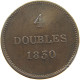 GUERNSEY 4 DOUBLES 1830 WILLIAM IV. (1830-1837) #MA 064893 - Guernesey