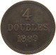 GUERNSEY 4 DOUBLES 1889  #MA 025683 - Guernesey