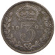 GREAT BRITAIN THREEPENCE 1901 VICTORIA 1837-1901 #MA 023322 - F. 3 Pence