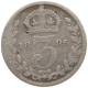 GREAT BRITAIN THREEPENCE 1895 VICTORIA 1837-1901 #MA 024825 - F. 3 Pence