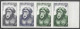 Aof France Faune Singe Chimpanzé Essais Non Dentelés Monkeys Apes Imperfs Proofs Essay Affen Geschnitten ** 1955 + 180 € - Chimpanzees