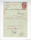 Carte-Lettre 10 C Grosse Barbe SERAING 1909 Vers Notaire à BRAIVES - Cachet Notaire Bozet   -- JJ495 - Postbladen